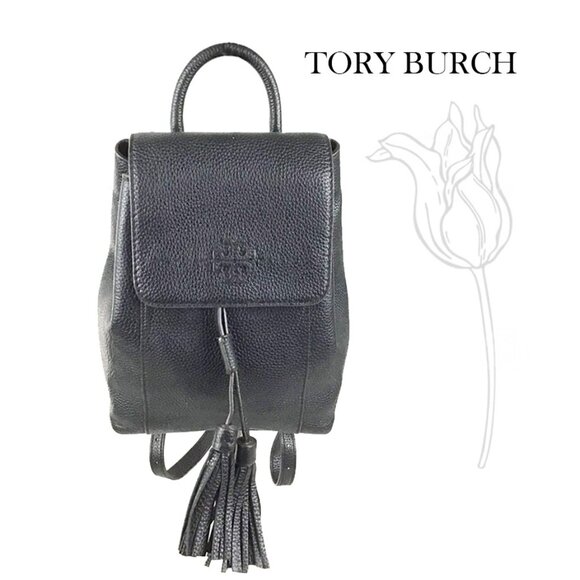 Tory Burch Thea Leather Pebbled Backpack NWOT - Picture 2 of 14